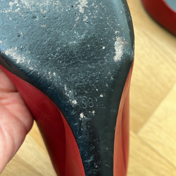 GG - Authentic Gucci Italian wedge high heels. Red 38 1/2. Excellent condition! - Picture 11 of 11